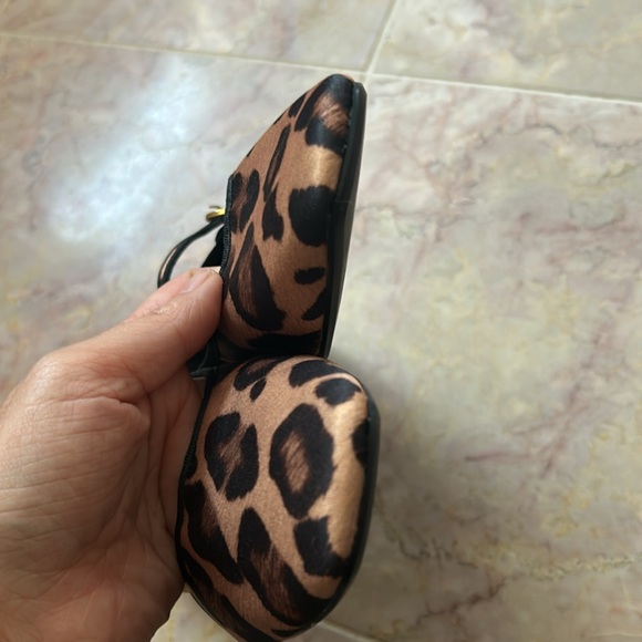 Zara Leopard Animal Print Mary Jane Flats Casual Square Toe Size 38 - Picture 5 of 16
